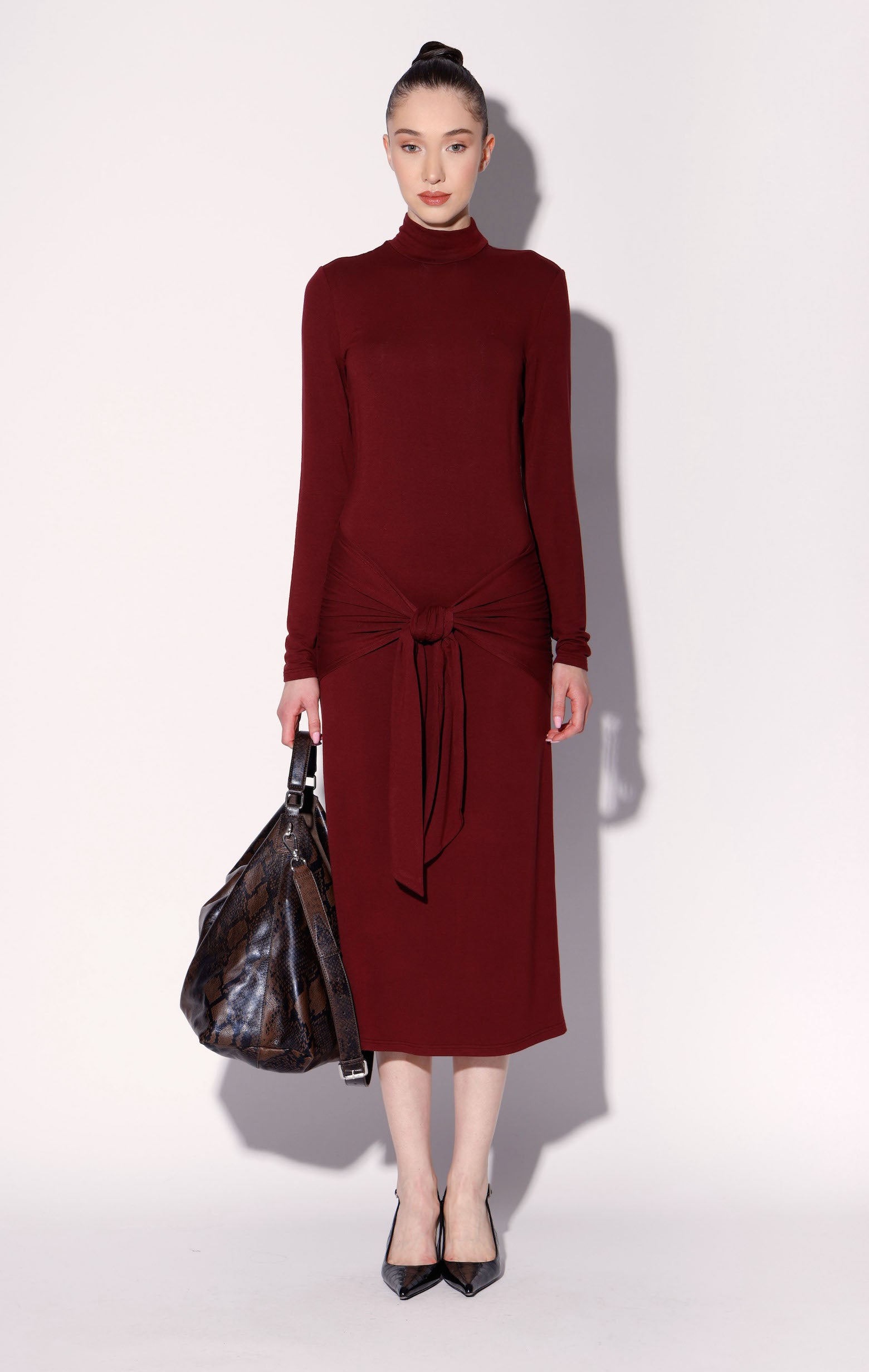 Celeste Dress, Burgundy