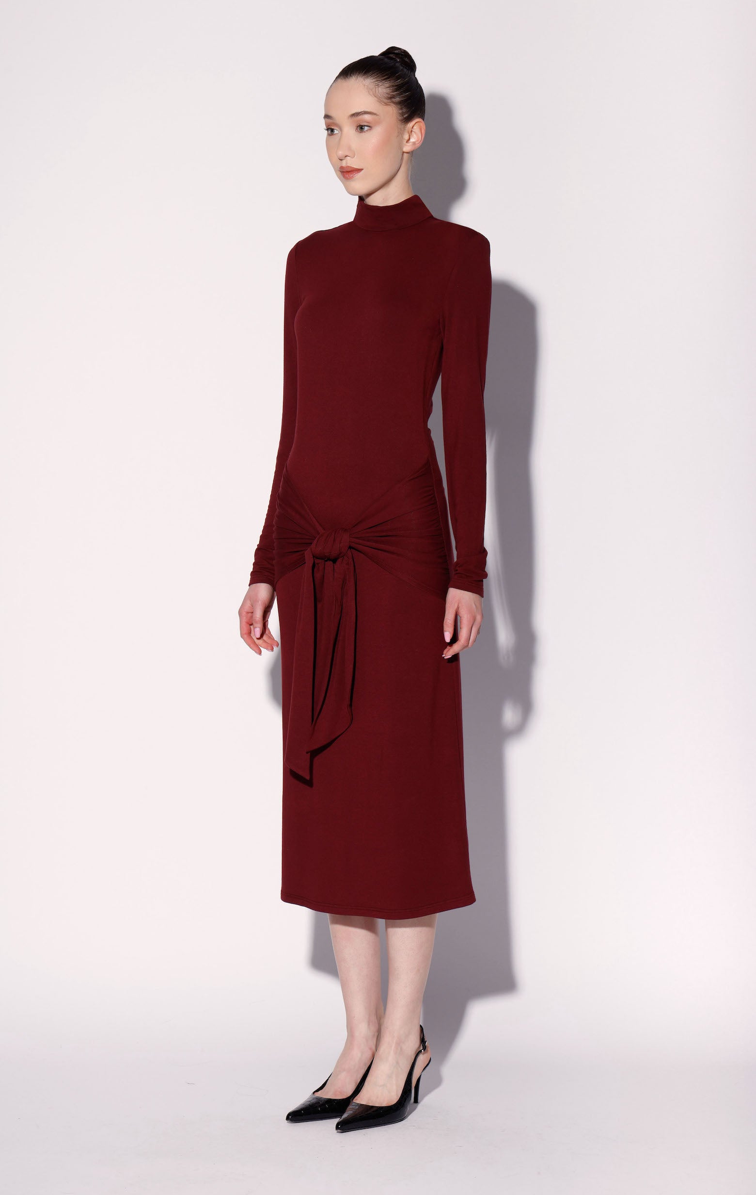 Celeste Dress, Burgundy