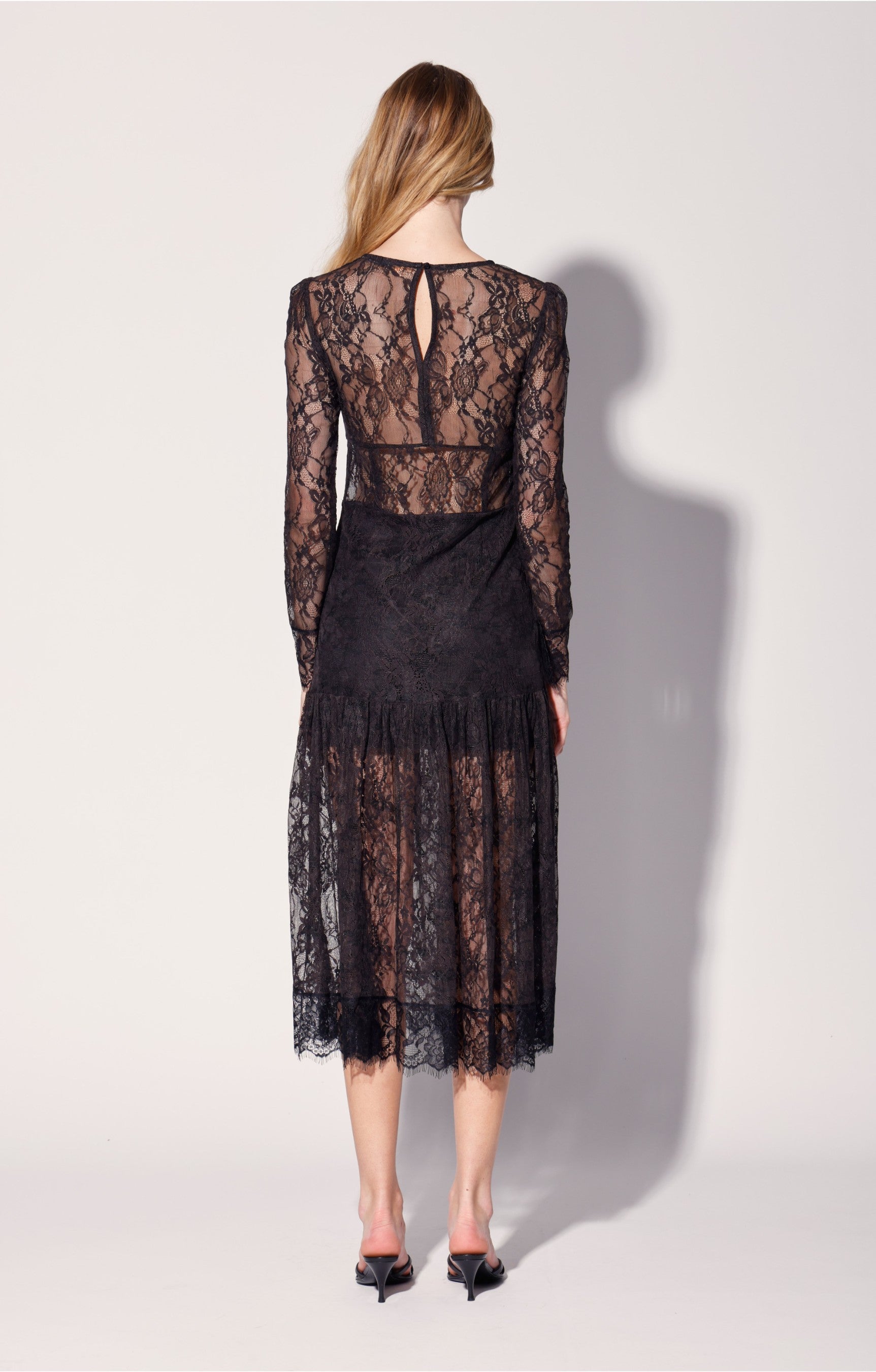 walter baker midi dress Livia Dress, Cream Lace Walter Baker