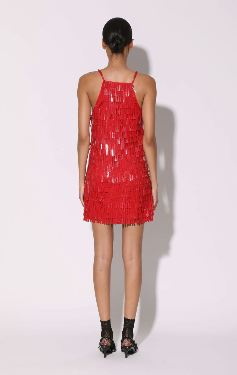 Nyla Dress, Dashing Red Sequin