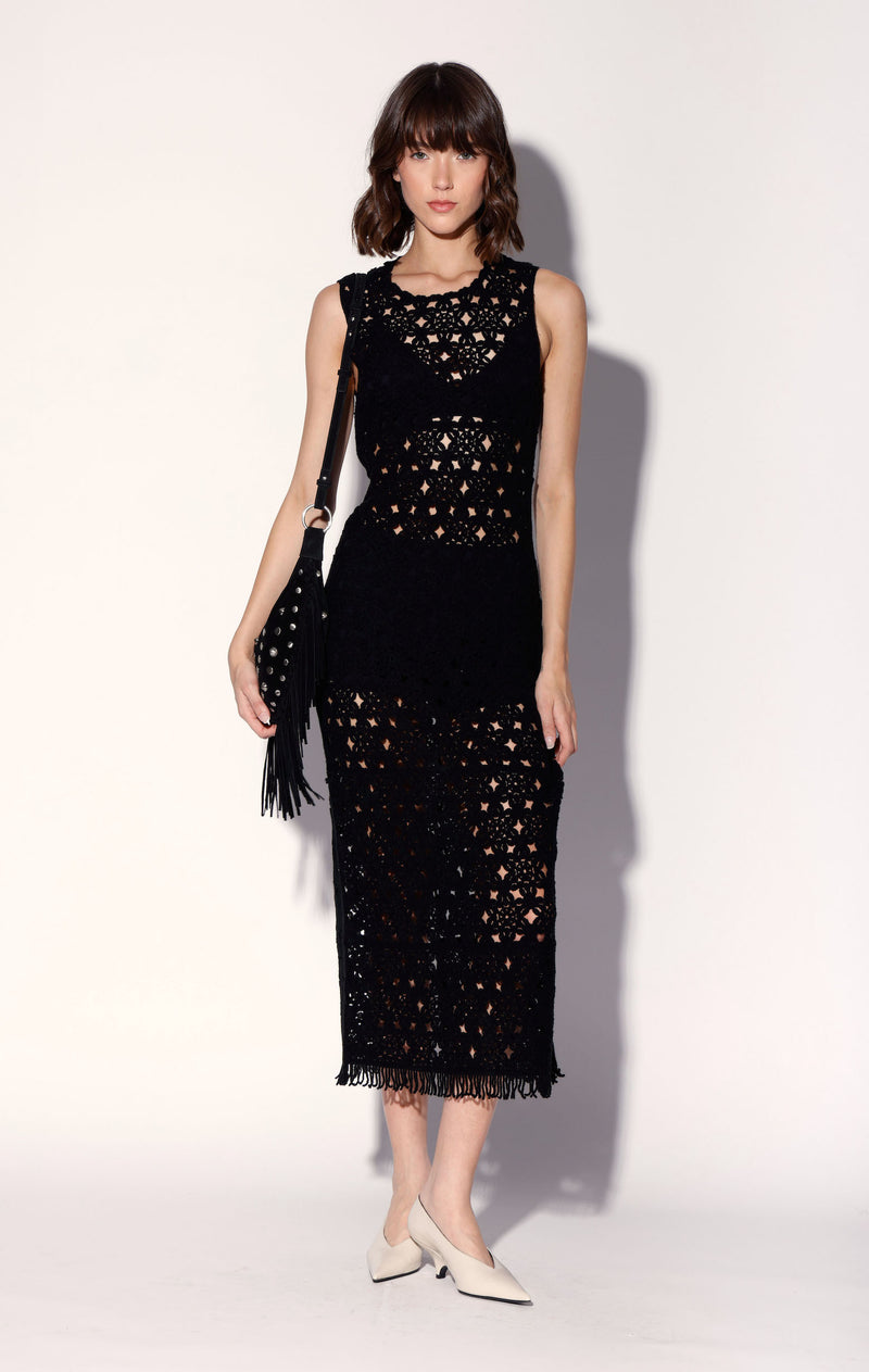 Brianna Dress, Dot Crochet Black (Pre Spring 2026)