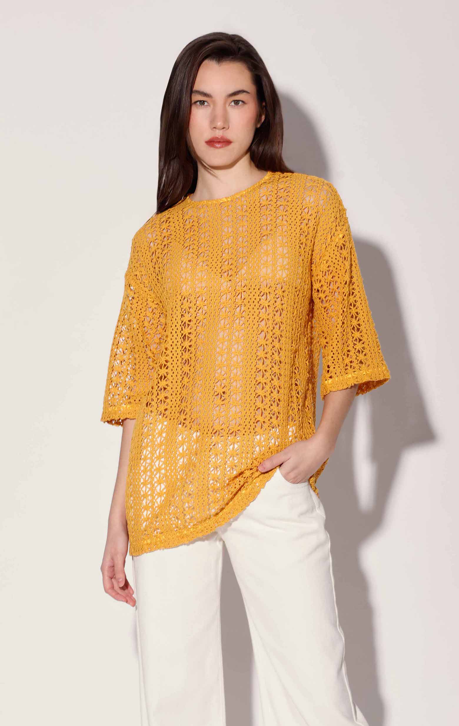 Peyton Tunic, Havana Crochet Marigold