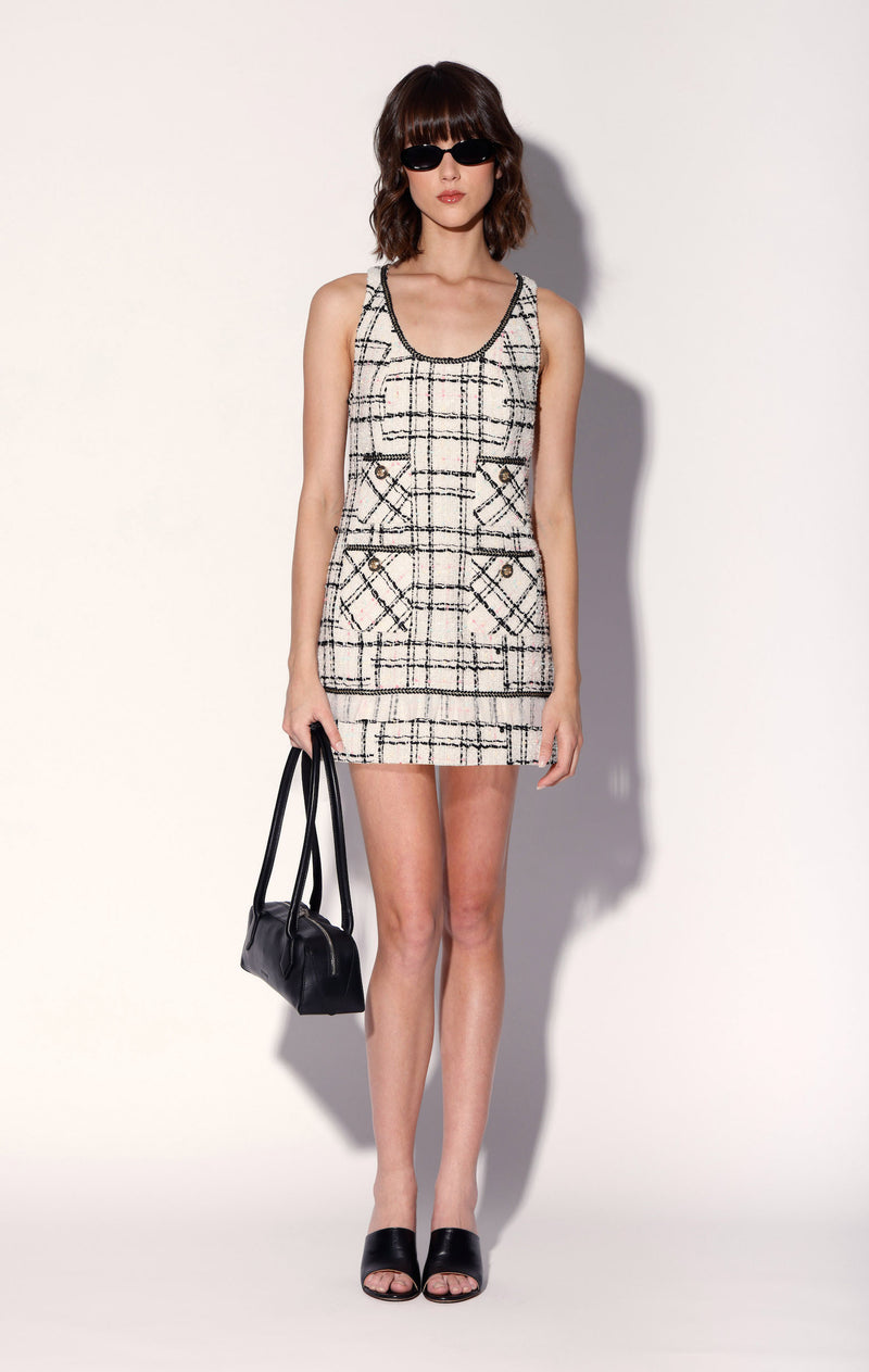 Rosalie Dress, Lattice Tweed
