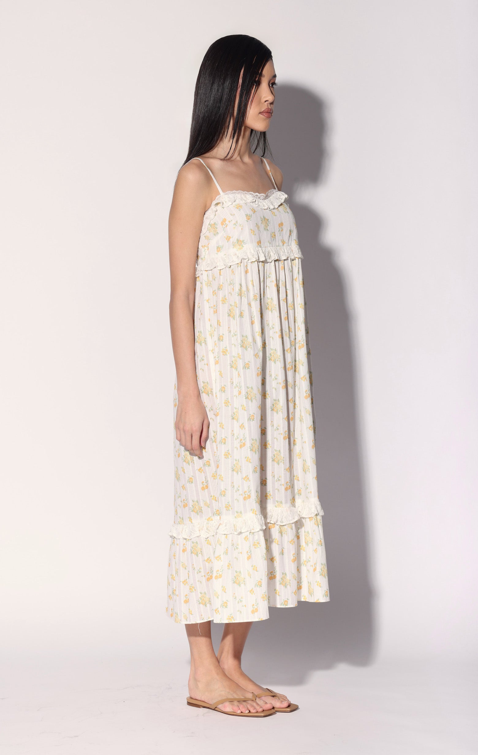 Carla Dress, Yellow Bouquet