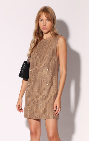 Jillian Dress, Latte Embroidery