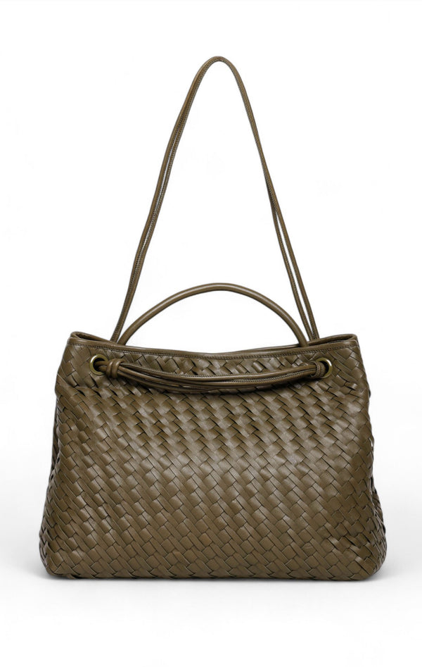 Hazel Large Tote, Dark Olive