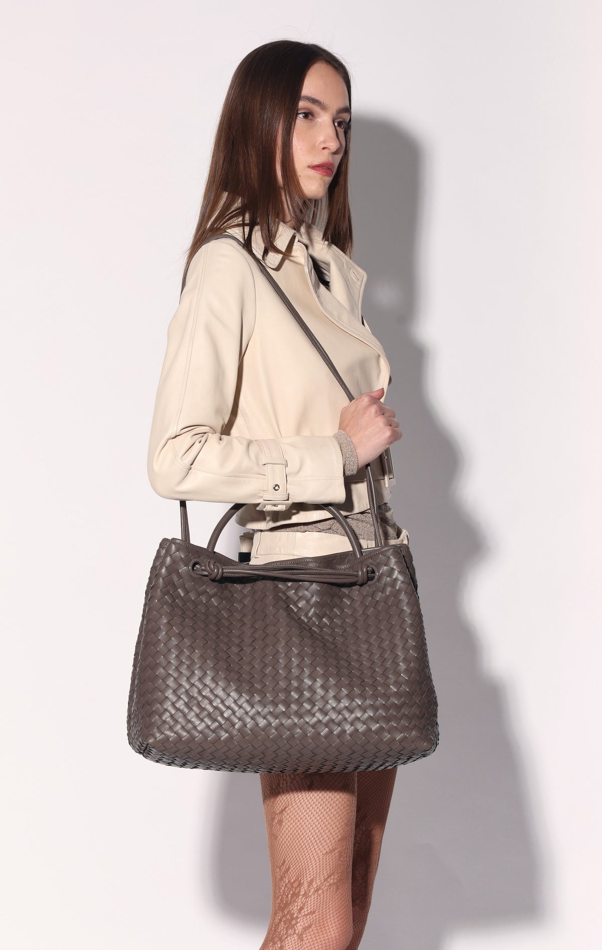 Hazel Large Tote, Mushroom