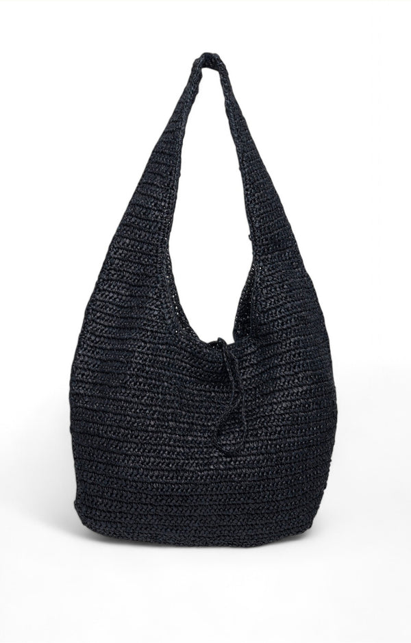 Issey Raffia Hobo, Black