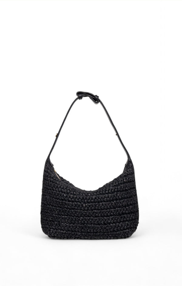 Beck Raffia Shoulder, Black