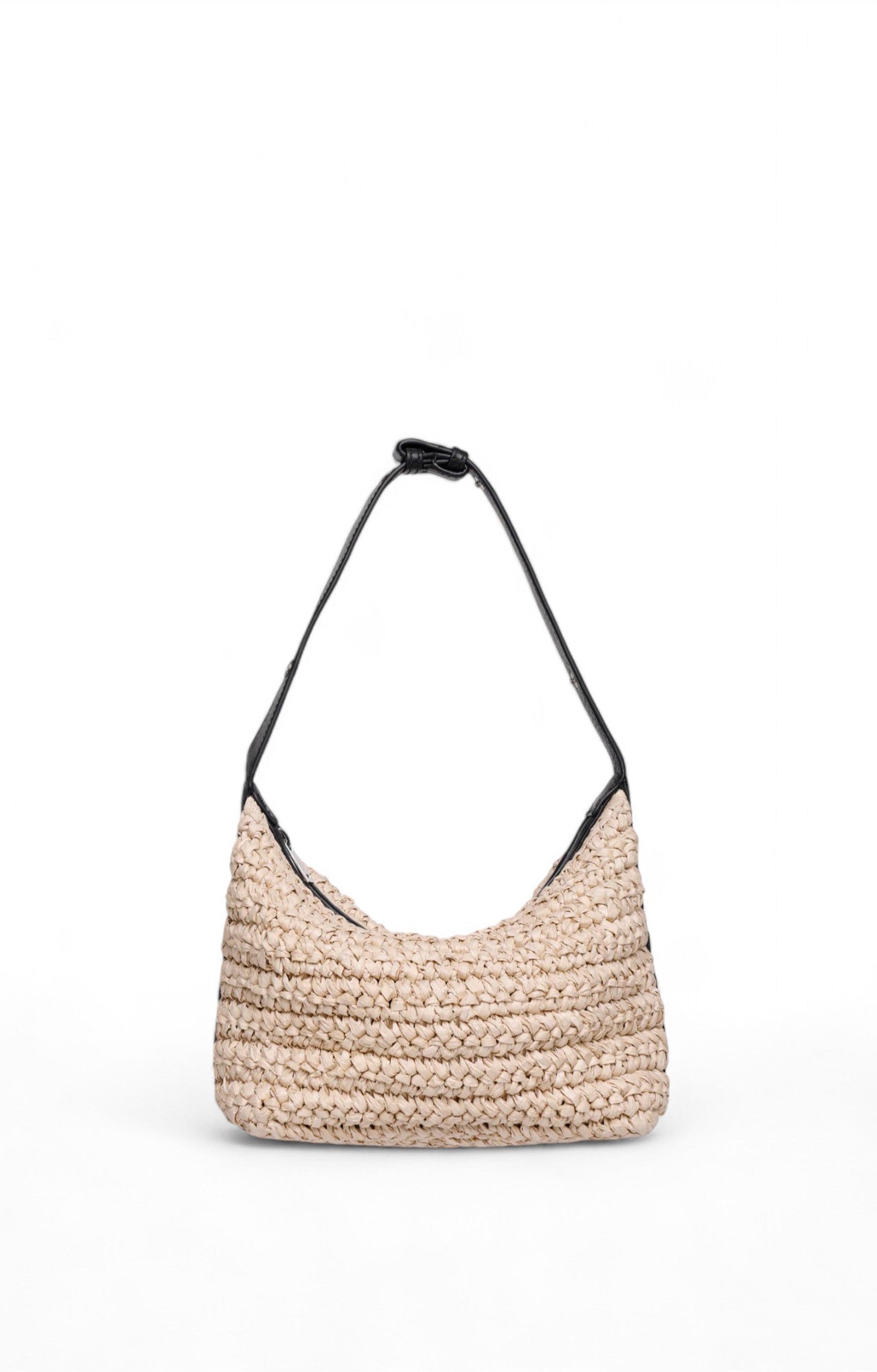 BECK Beck Raffia Shoulder, Natural Black – Walter Baker