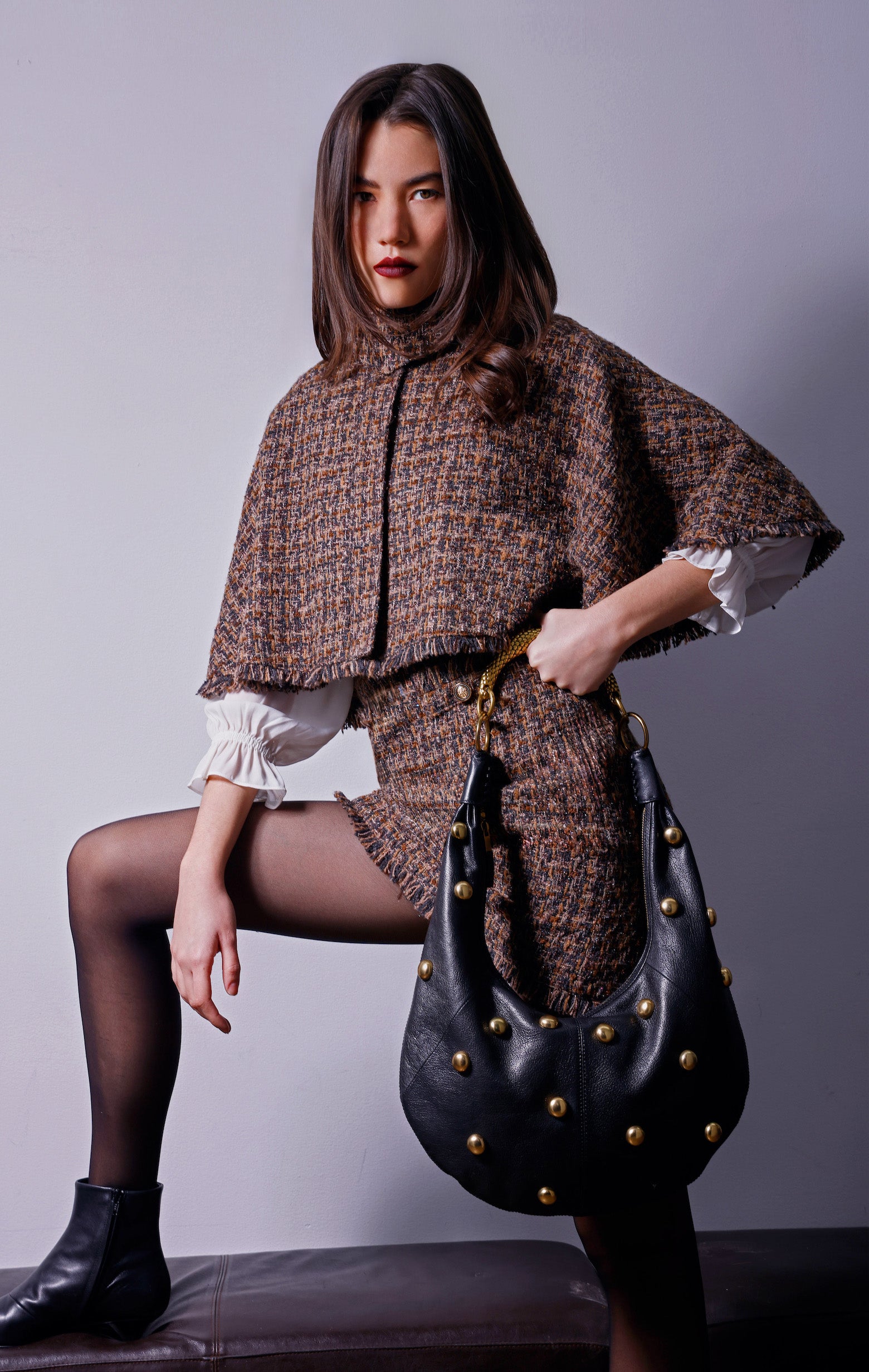 Miller Studded Hobo, Black