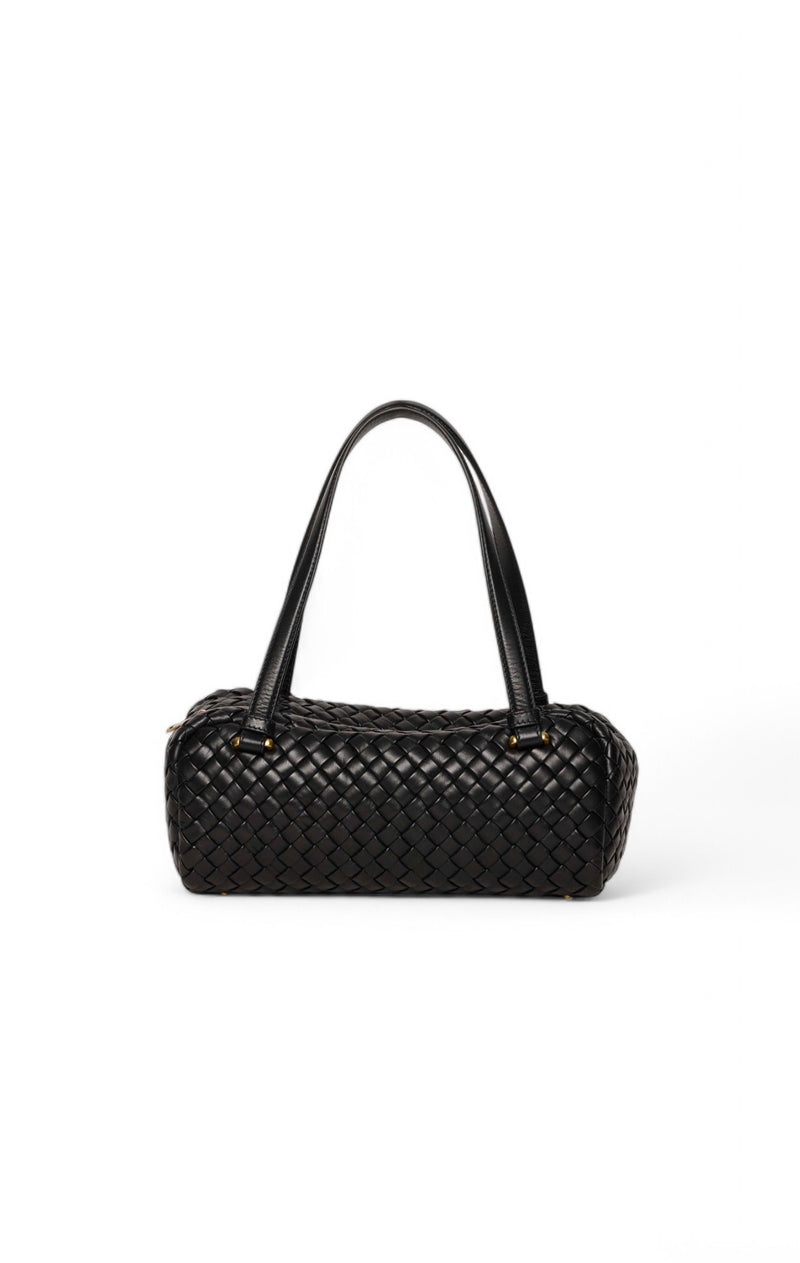 Lyla Barrel Shoulder, Black Puff Lyla Barrel Shoulder, Black Puff