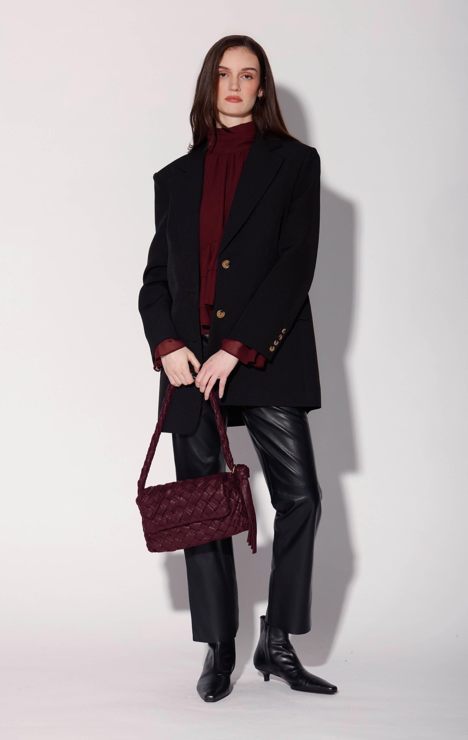Halston Woven Flap, Black Jam