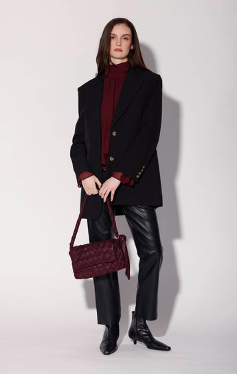 Halston Woven Flap, Black Jam