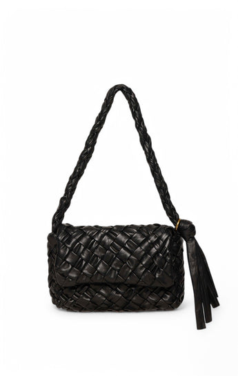 Halston Woven Flap, Black