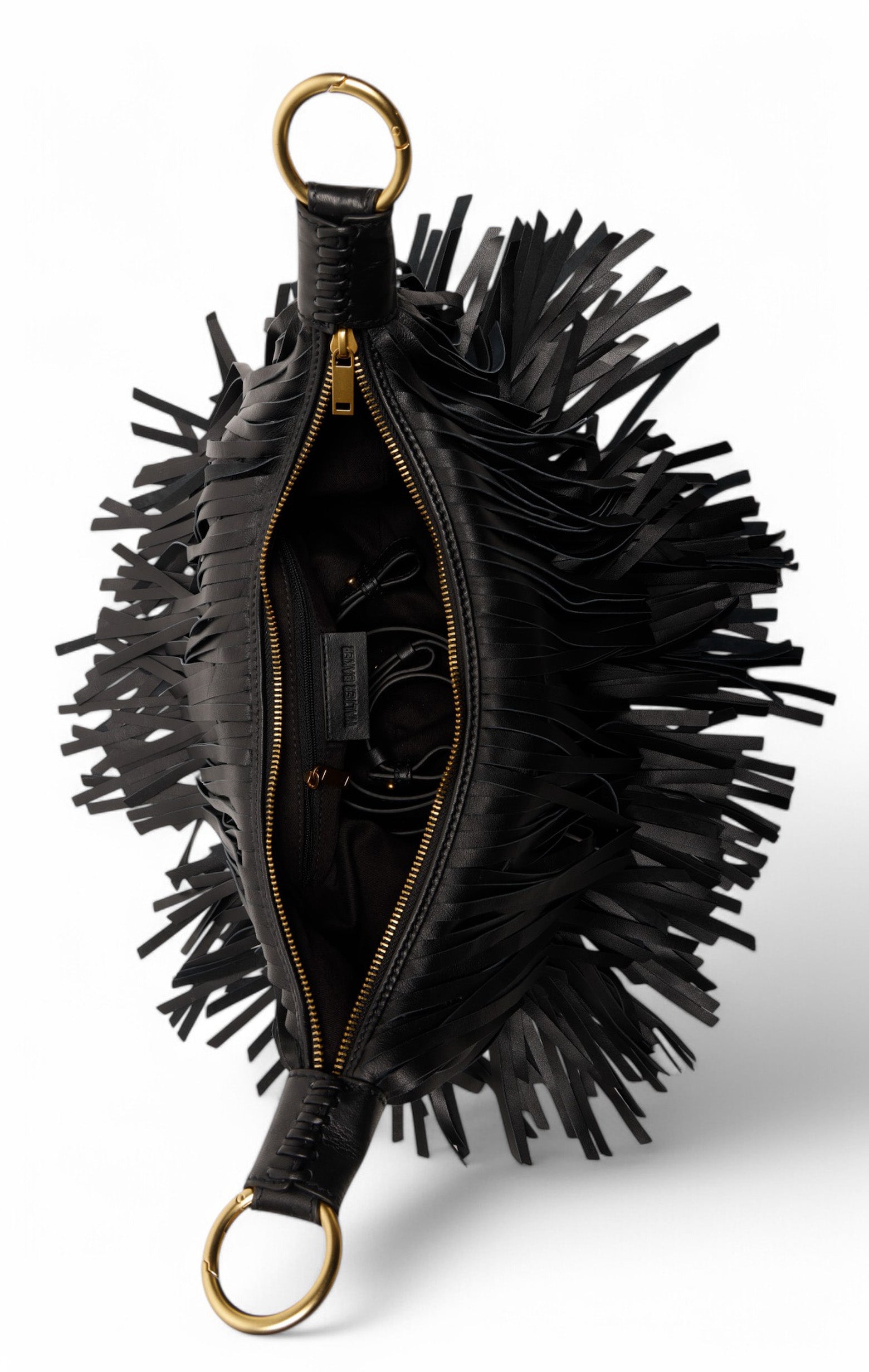 Freya Fringe Mini Hobo, Black – Walter Baker