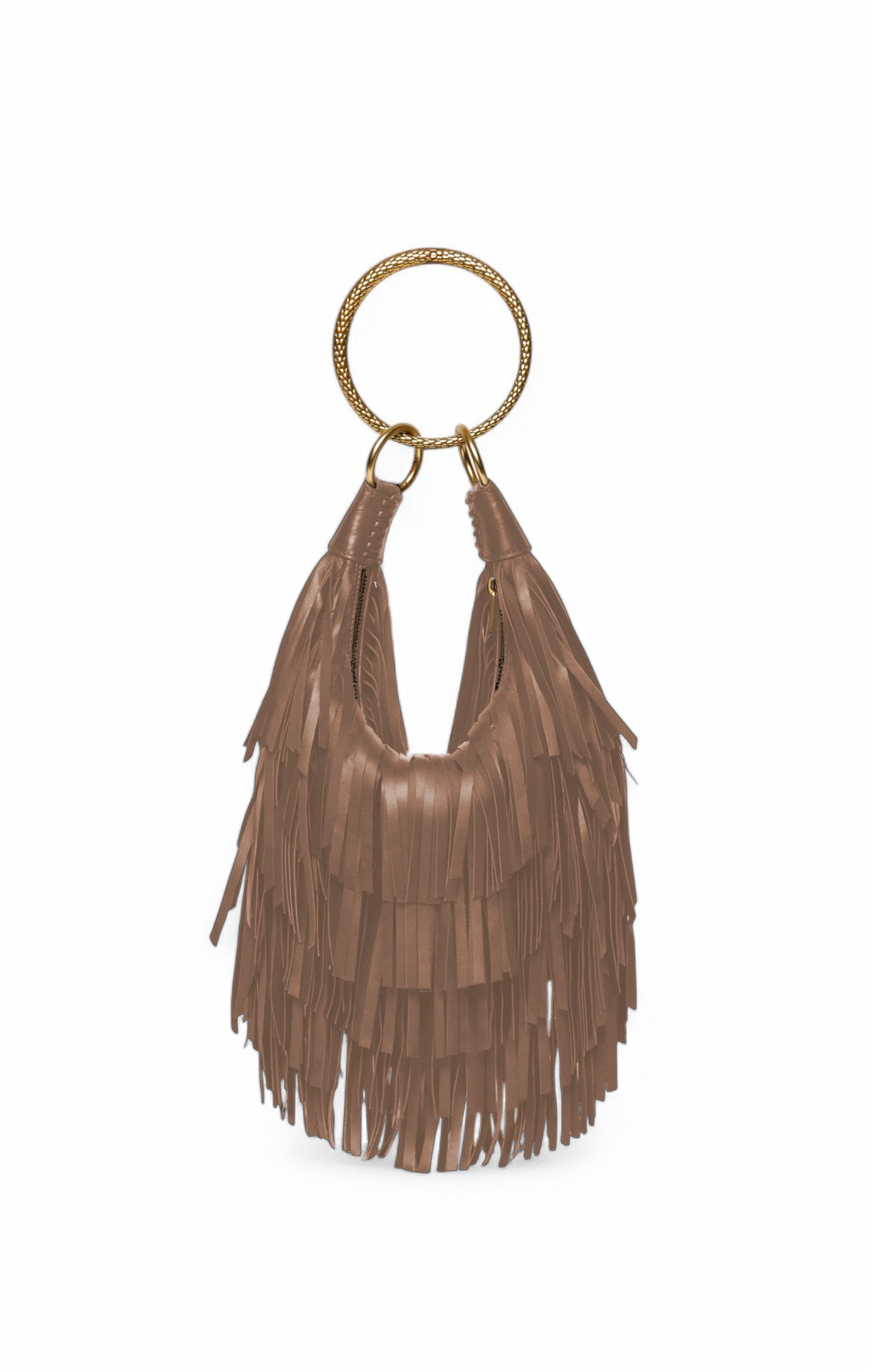 Freya Fringe Mini Hobo, Cedar