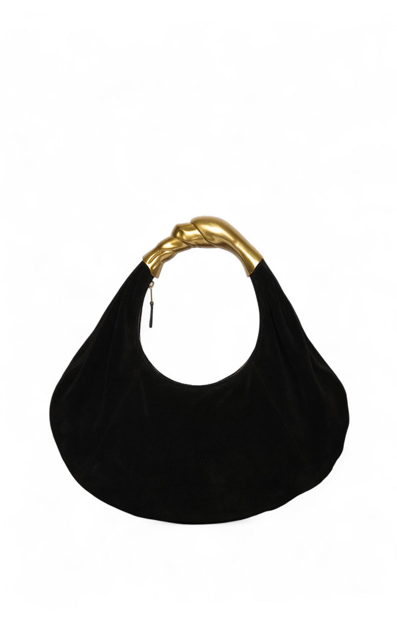 Lennon Mini Hobo, Black Suede