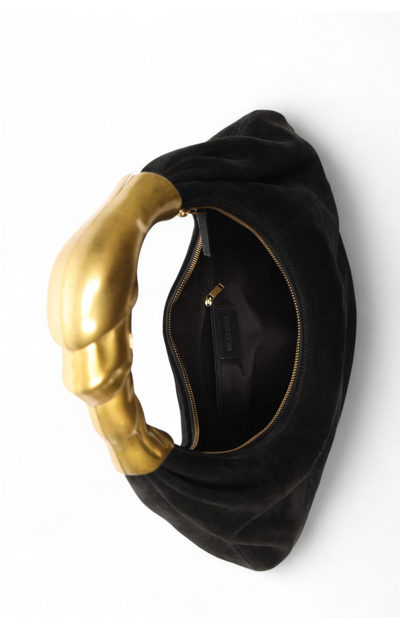 Lennon Mini Hobo, Black Suede