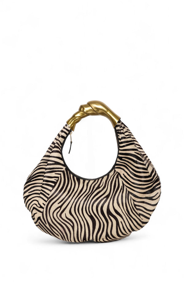 Lennon Mini Hobo, Zebra Calf Hair
