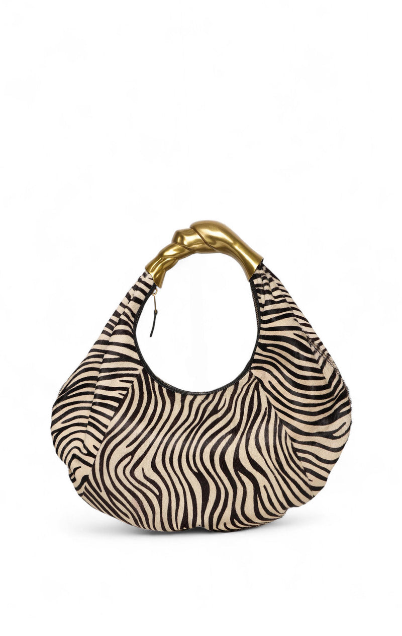Lennon Mini Hobo, Zebra Calf Hair