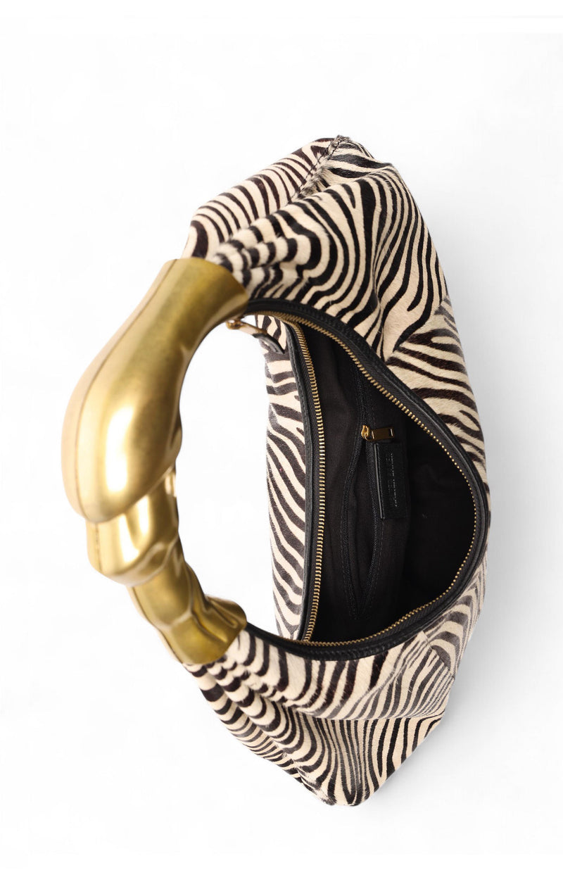 Lennon Mini Hobo, Zebra Calf Hair