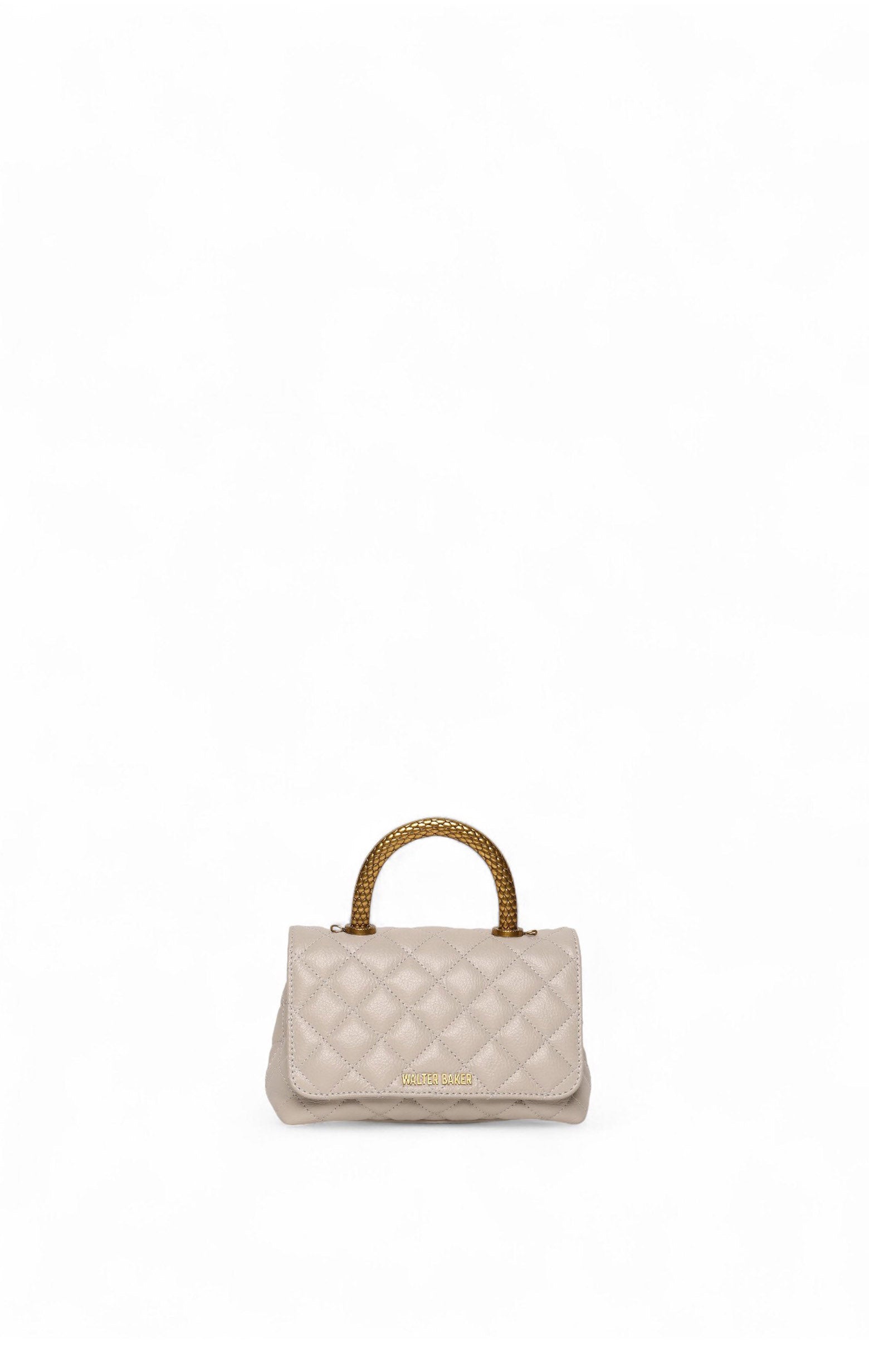 Leila Snake Mini Top Handle, Stone
