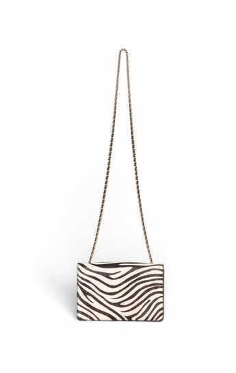 Addison Mini Flap, Zebra Calf Hair