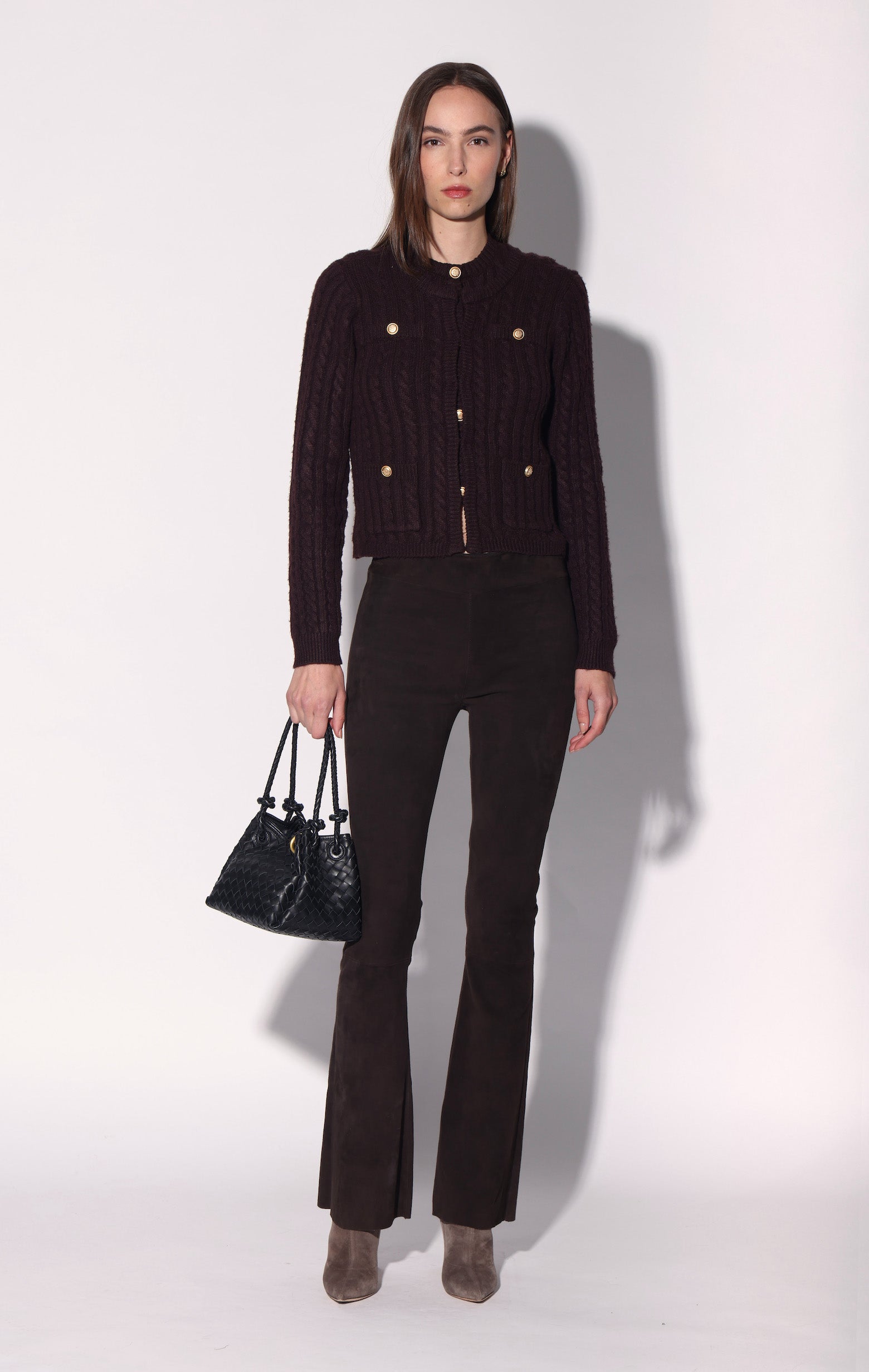 Kinsley Woven Top Handle, Black