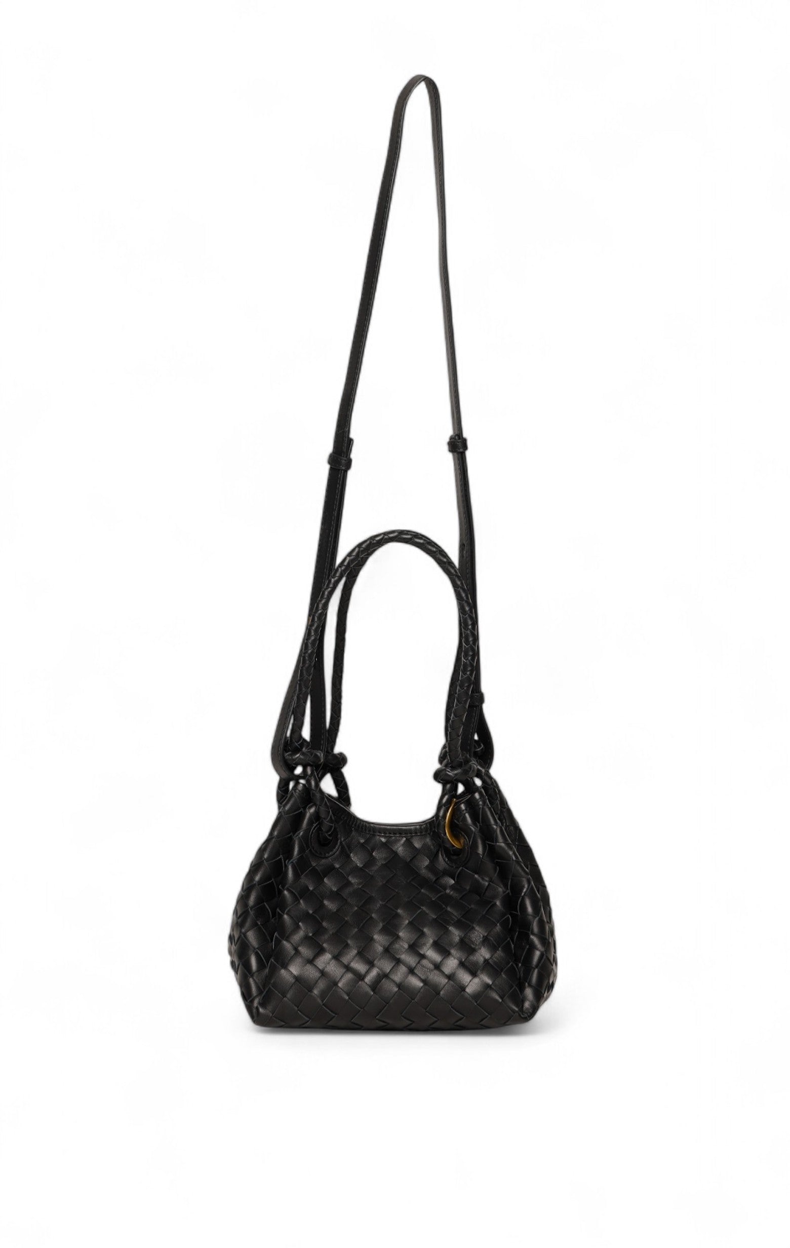 Kinsley Woven Top Handle, Black