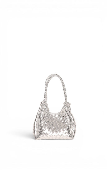 Kinsley Woven Top Handle, Silver
