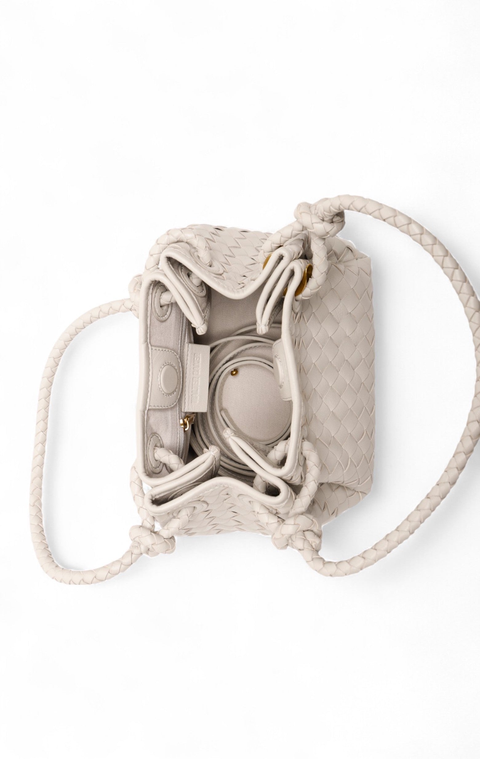 Kinsley Woven Top Handle, Stone