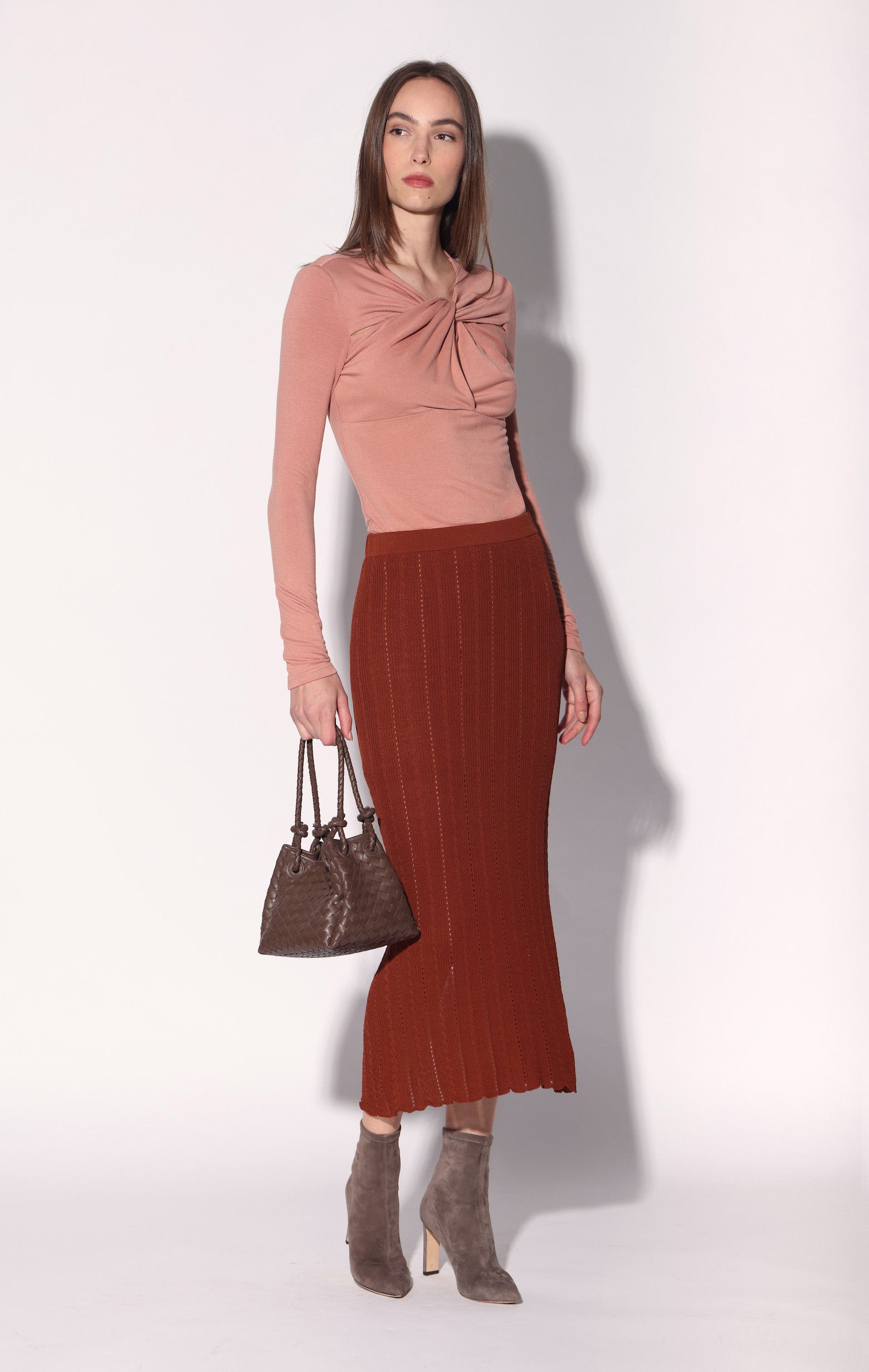 Kinsley Woven Top Handle, Truffle
