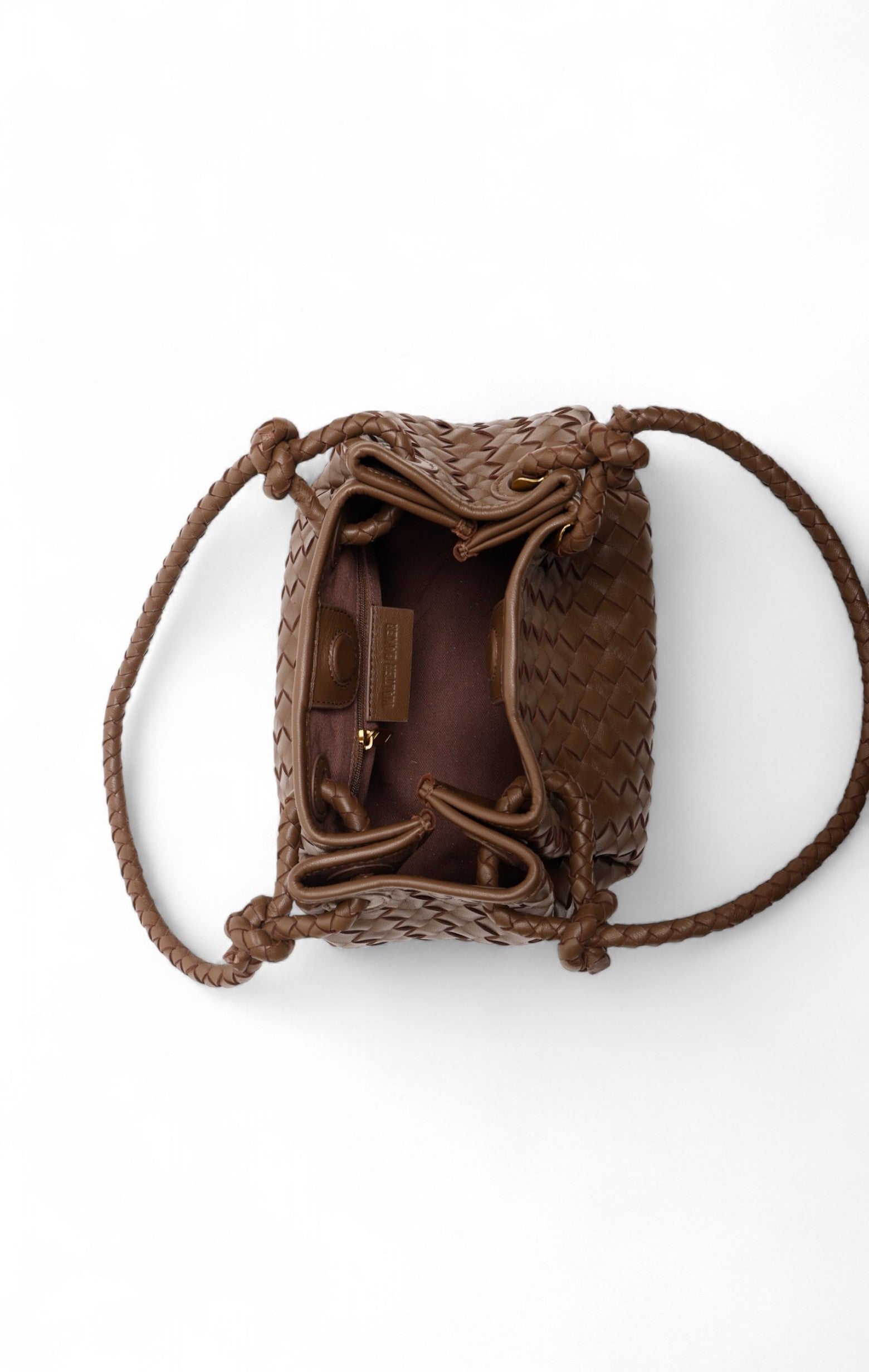 Kinsley Woven Top Handle, Truffle