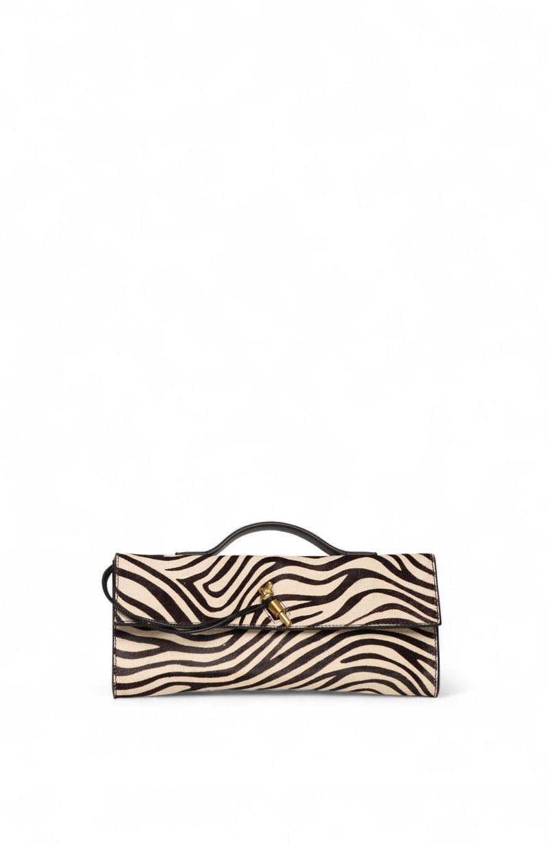 Juliette Clutch, Zebra Calf Hair