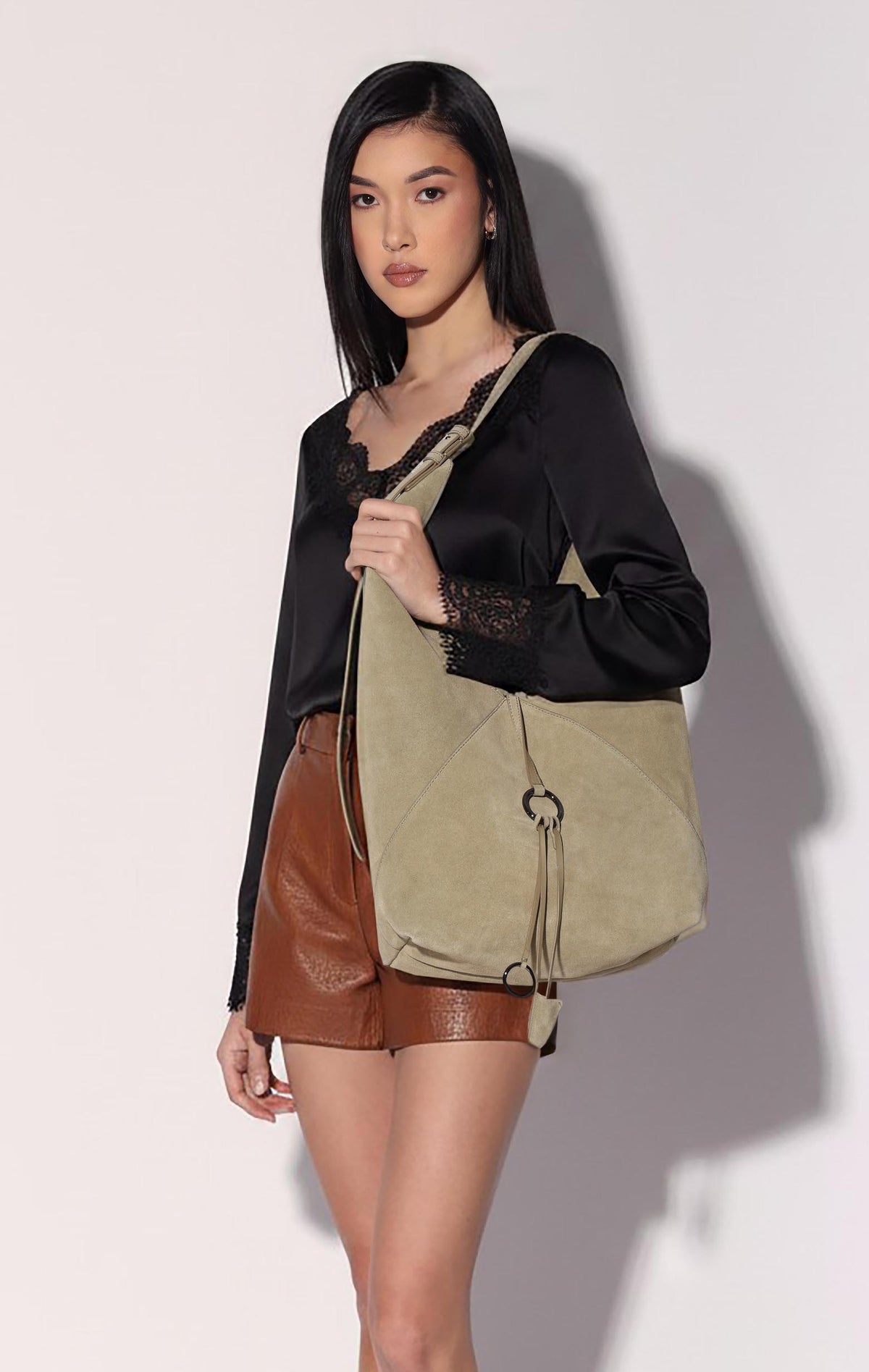 Reese Hobo, Ginger Root Suede