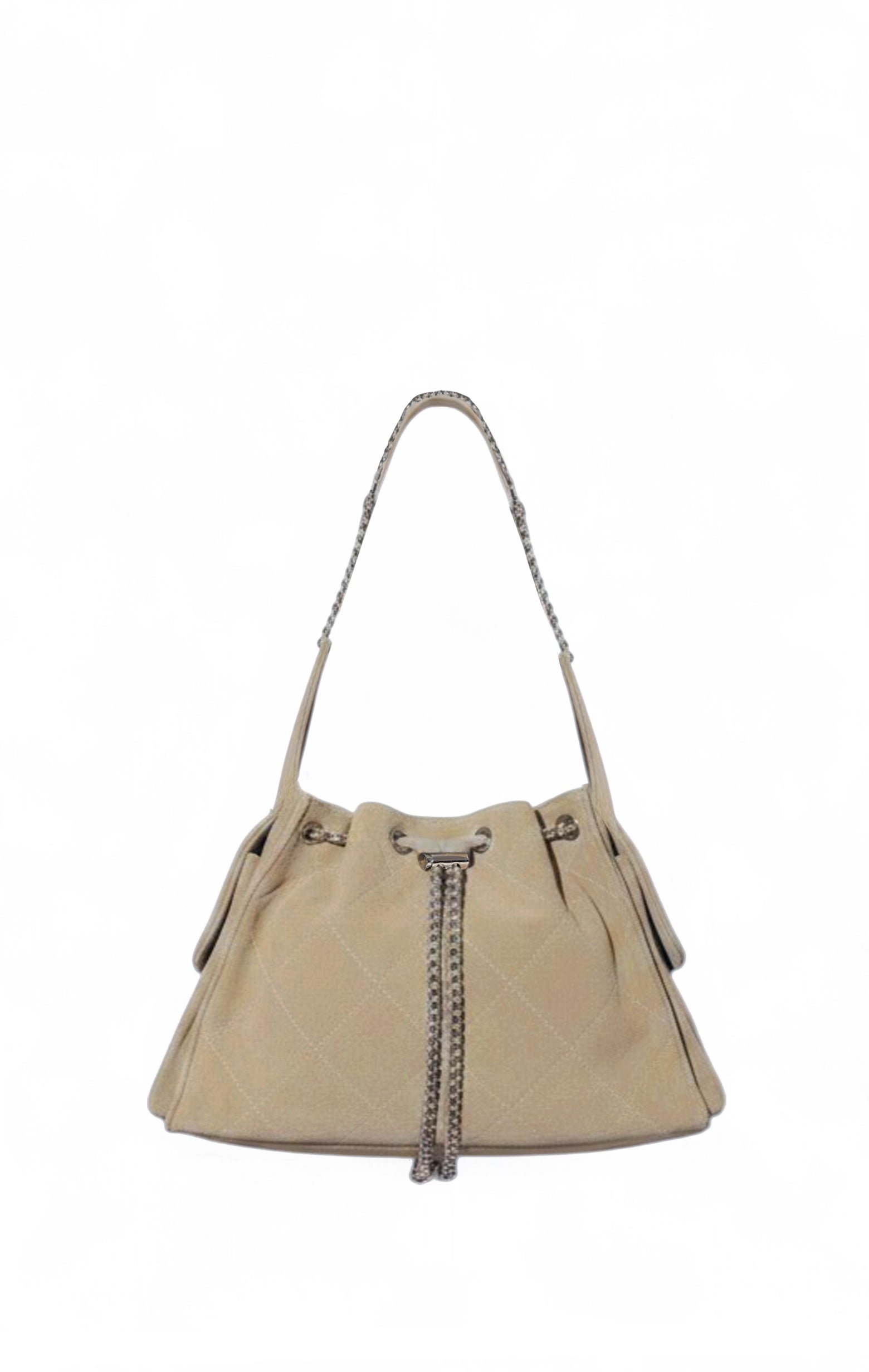 Valeria Quilted Bucket, Ginger Root Suede
