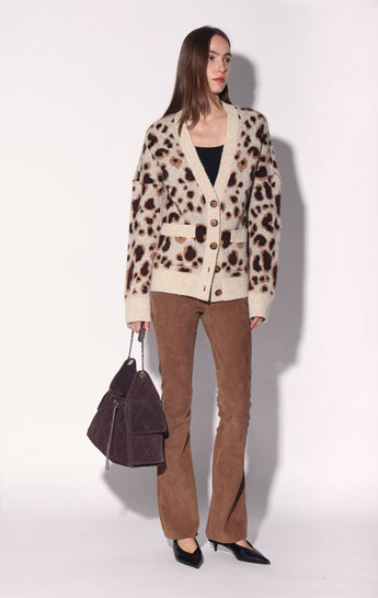Valeria Quilted Bucket, Mocha Suede