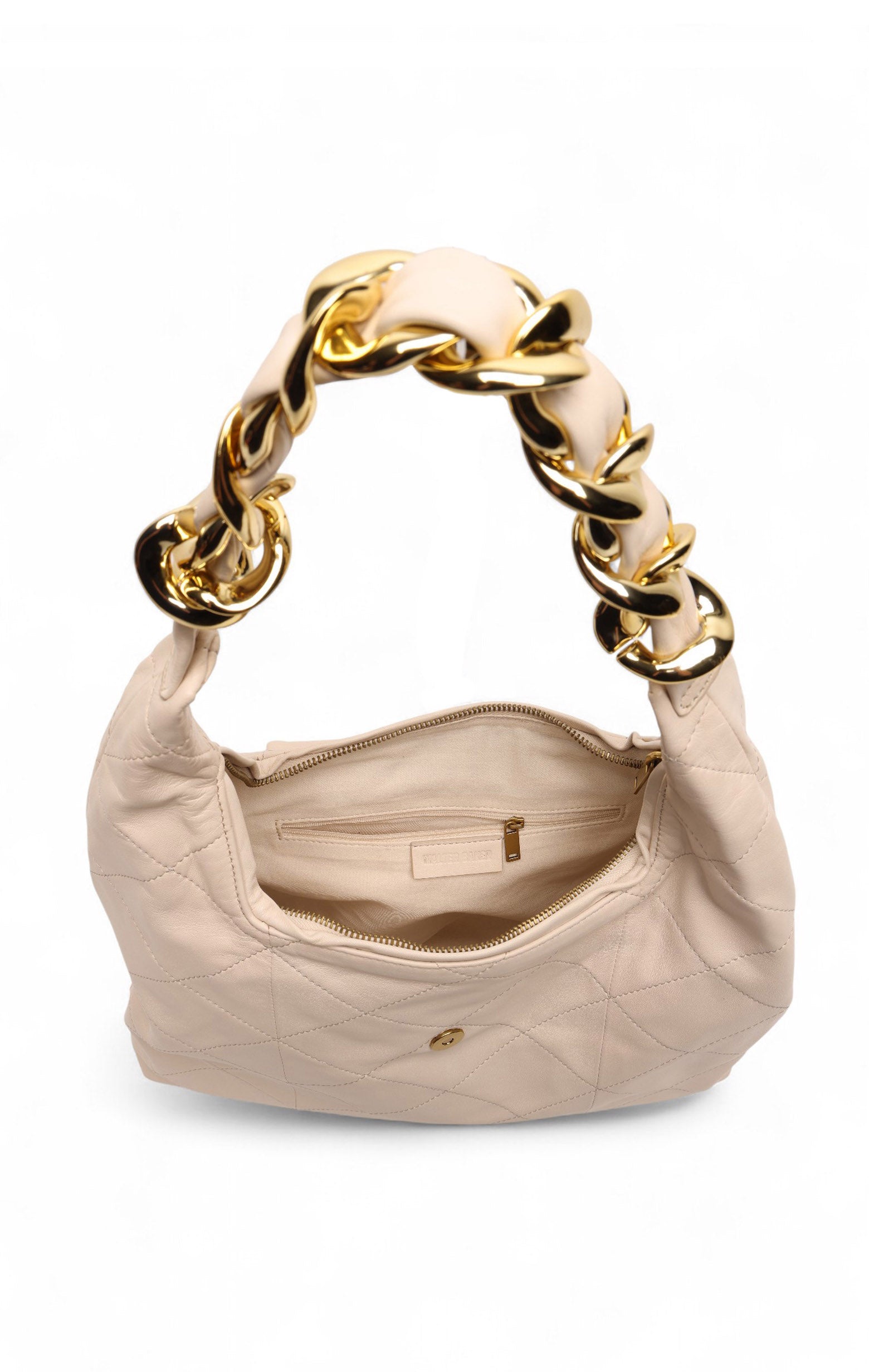 Anastasia Quilted Shoulder, Oyster