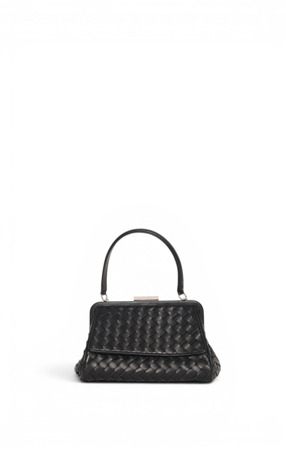 Rumi Woven Small Clutch, Black