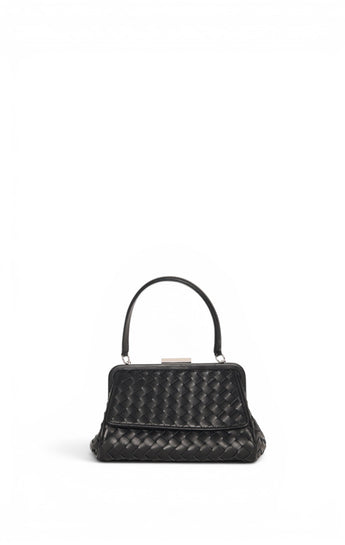 Rumi Woven Small Clutch, Black