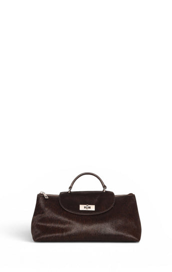 Patti Top Handle, Brown Hair On