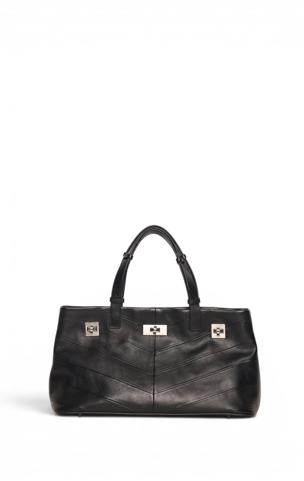 Heath Top Handle, Black Patchwork