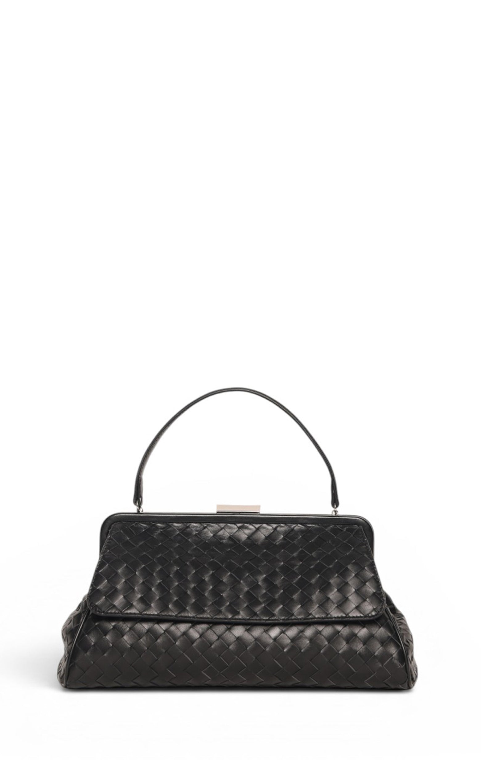Rumi Woven Clutch, Black