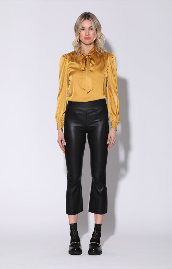 Luisa Pant, Black - Stretch Leather (Early Spring 2024)