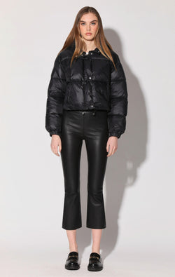 Luisa Pant, Black - Stretch Leather