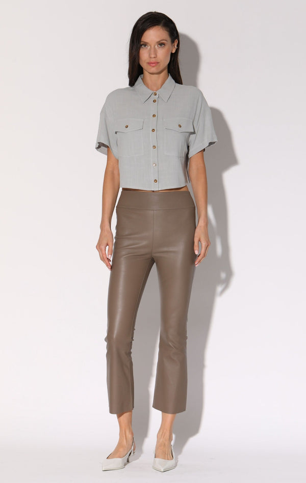 Luisa Pant, Sand - Stretch Leather (Early Spring 2024)
