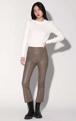 Luisa Pant, Sand - Stretch Leather