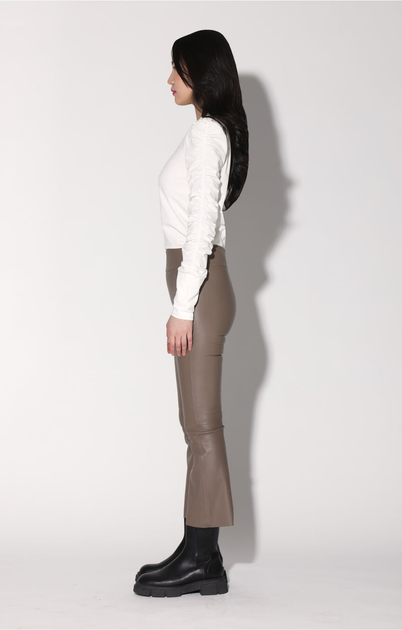 Luisa Pant, Sand - Stretch Leather