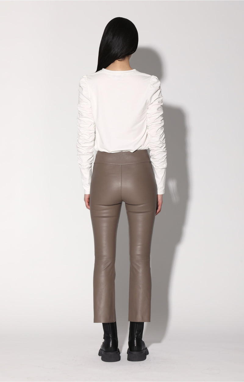 Luisa Pant, Sand - Stretch Leather